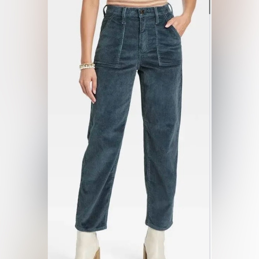 Women's Blue Corduroy Pants